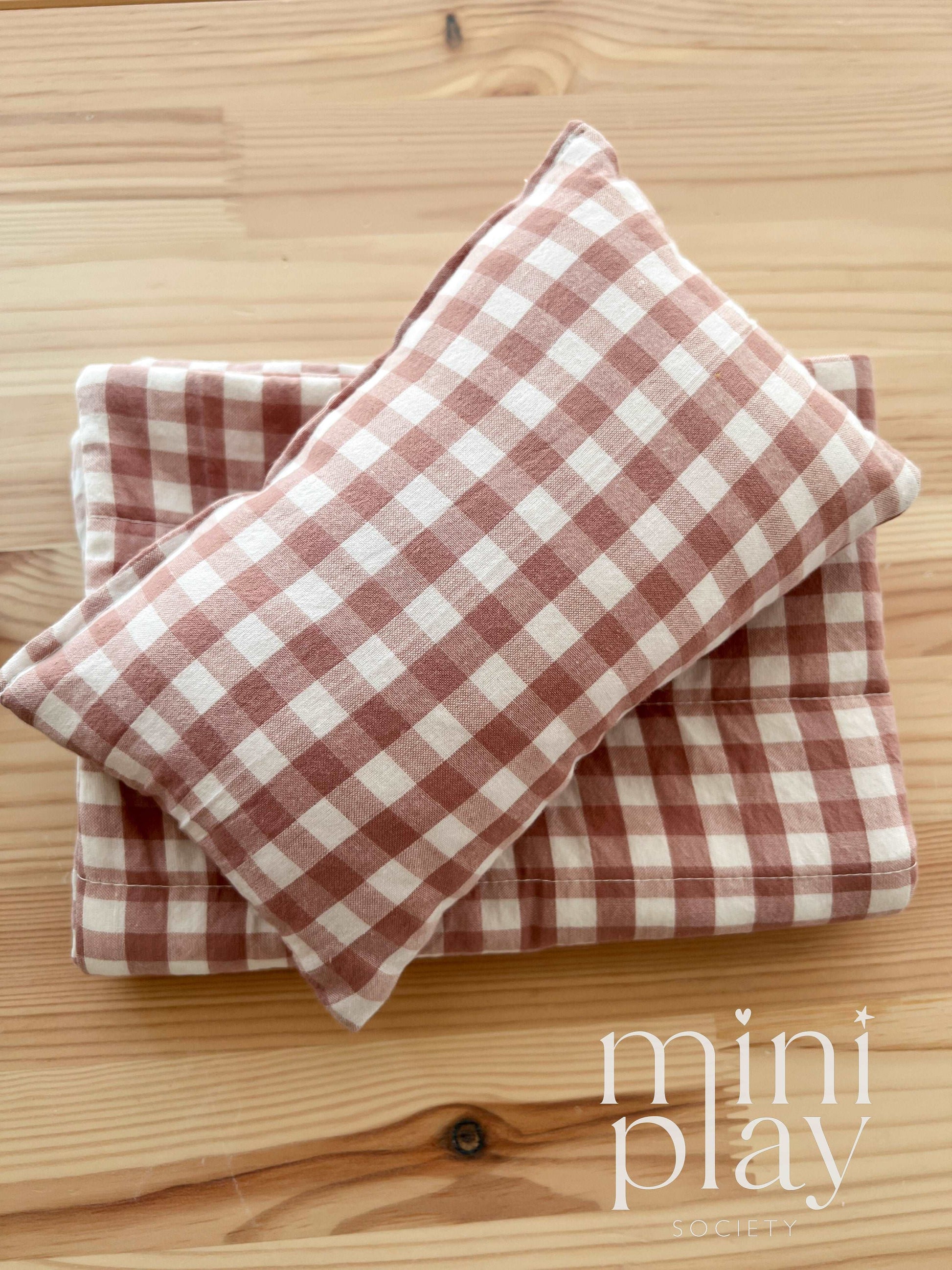 Doll Quilted Blanket & Pillow Set